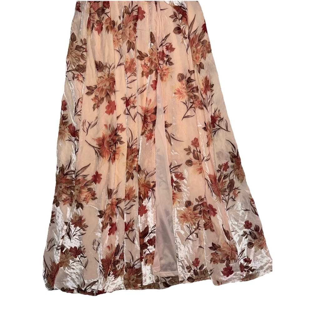 Baltic Born Soft Velvet Lennon Pink Floral Sleeveless Maxi Dress Womens Size S - Picture 4 of 9